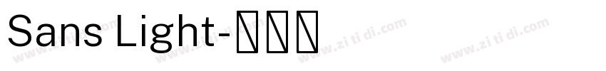 Sans Light字体转换